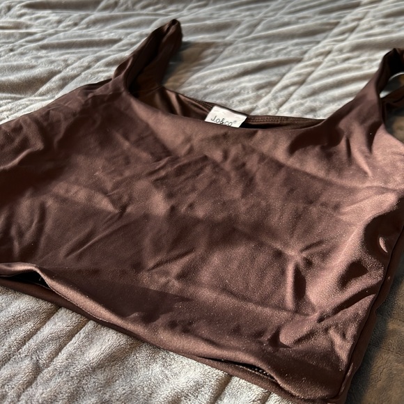 J.o&co Brown Cropped Tank Top (Size S) - Picture 2 of 2